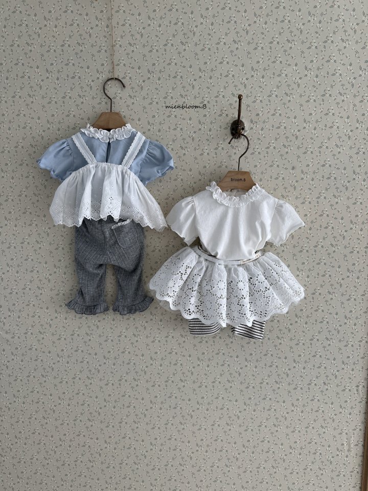 Mienbloom B - Korean Baby Fashion - #babylifestyle - Bebe Silk Frill Tee - 3