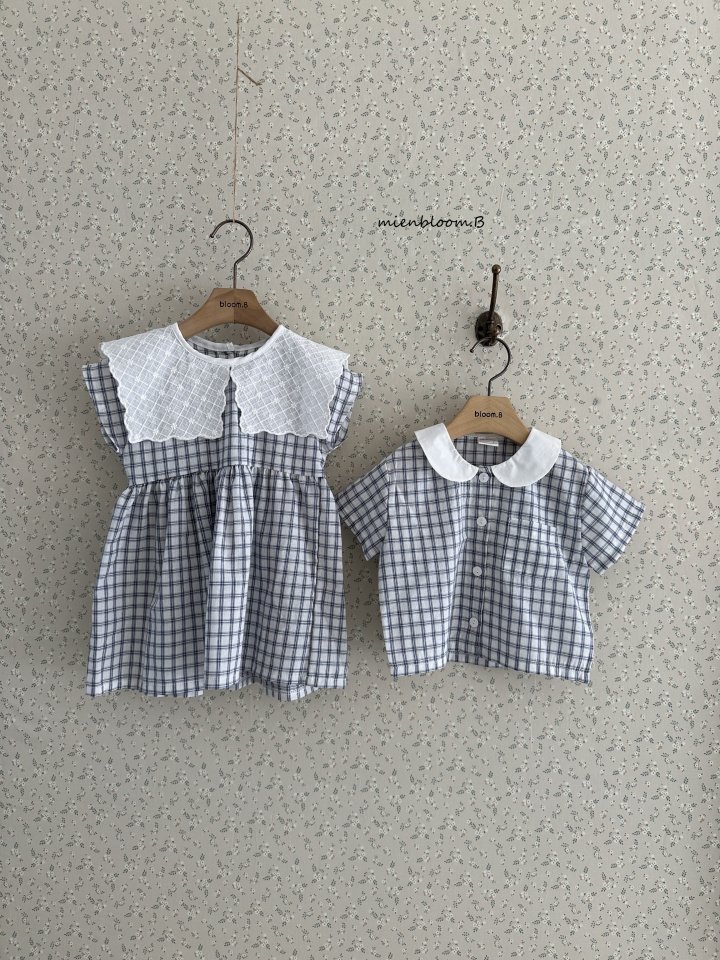 Mienbloom B - Korean Baby Fashion - #babyoninstagram - Bebe Embroidered Check One-piece - 9