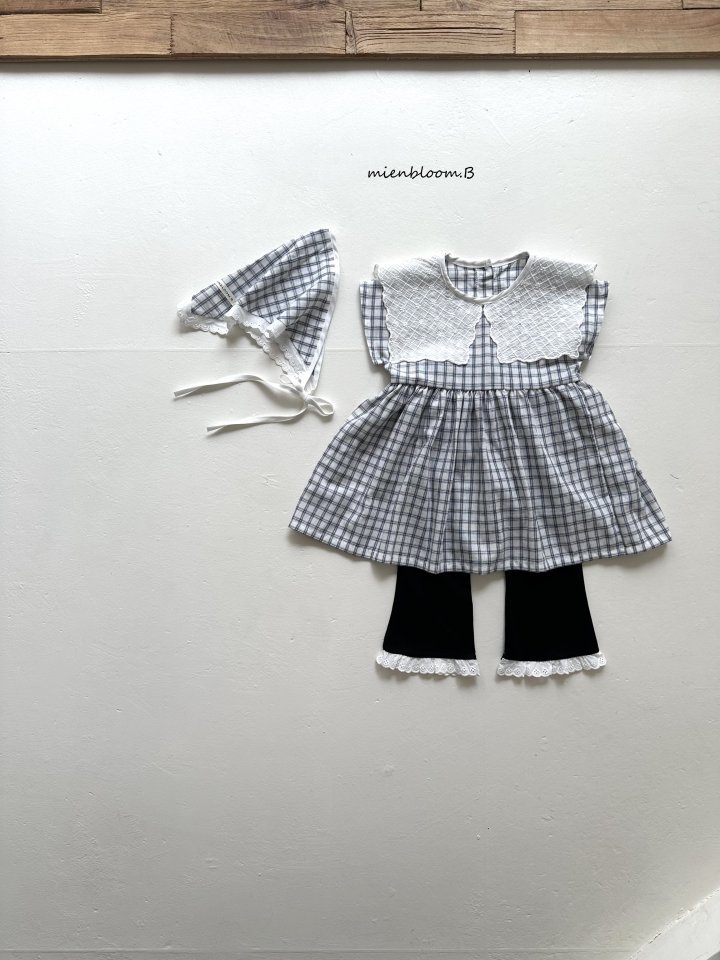 Mienbloom B - Korean Baby Fashion - #babyootd - Bebe Embroidered Check One-piece - 10