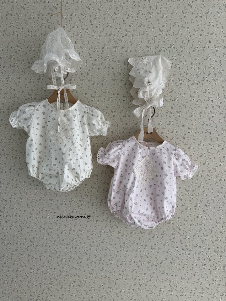 Mienbloom B - Korean Baby Fashion - #babyoutfit - Bebe Square Flower Suit (Flower) - 2
