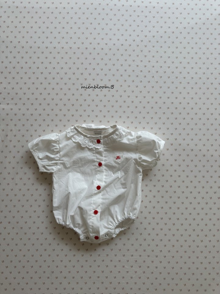 Mienbloom B - Korean Baby Fashion - #onlinebabyshop - Bebe Red Embroidered Suit (Dot) - 9