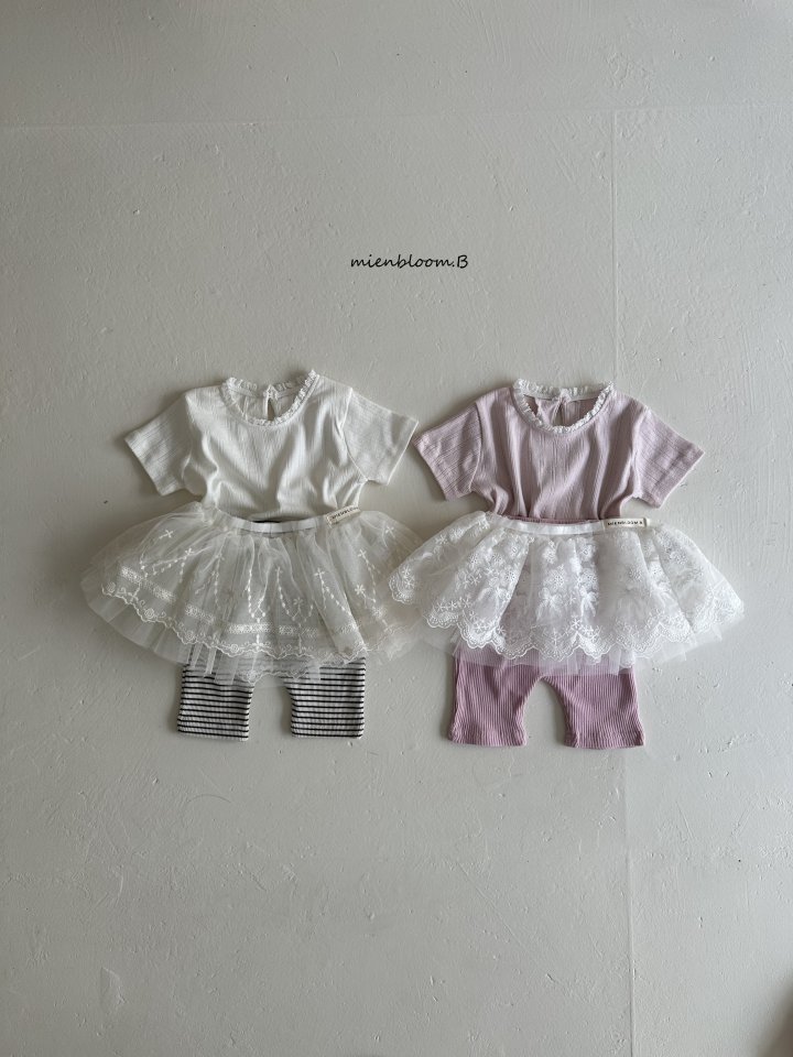 Mienbloom B - Korean Baby Fashion - #onlinebabyshop - Bebe Eyelet Tee - 3
