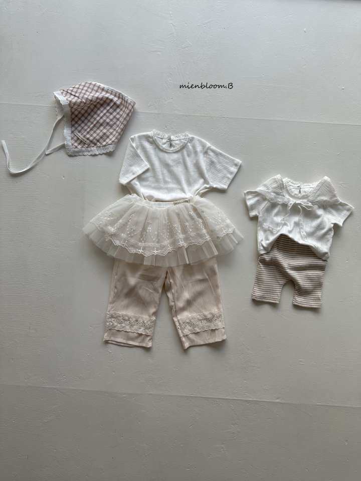 Mienbloom B - Korean Children Fashion - #Kfashion4kids - Kids Eyelet Tee - 12