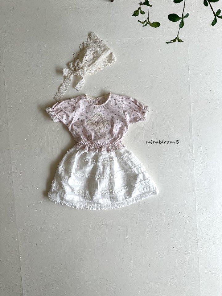 Mienbloom B - Korean Children Fashion - #childofig - Kids Square Flower Blouse (Ivory) - 6