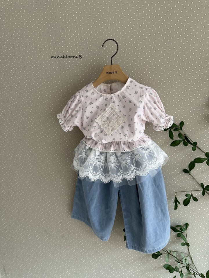 Mienbloom B - Korean Children Fashion - #childrensboutique - Kids Square Flower Blouse (Ivory) - 7