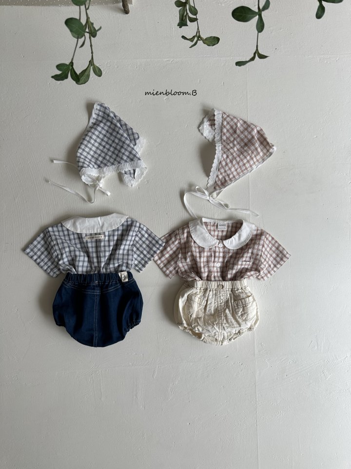 Mienbloom B - Korean Children Fashion - #designkidswear - Kids Collar Check Shirt - 6