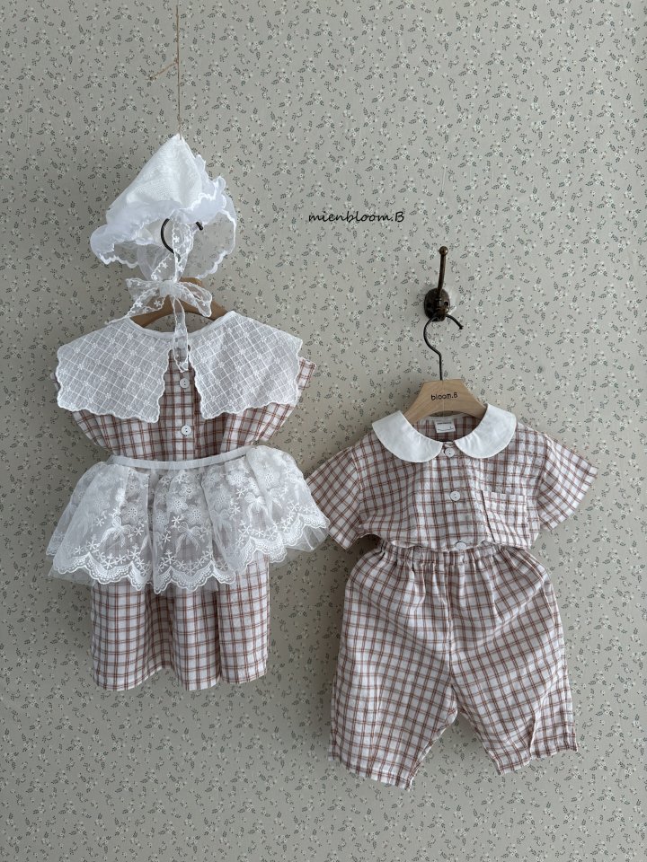 Mienbloom B - Korean Children Fashion - #discoveringself - Kids Collar Check Shirt - 7