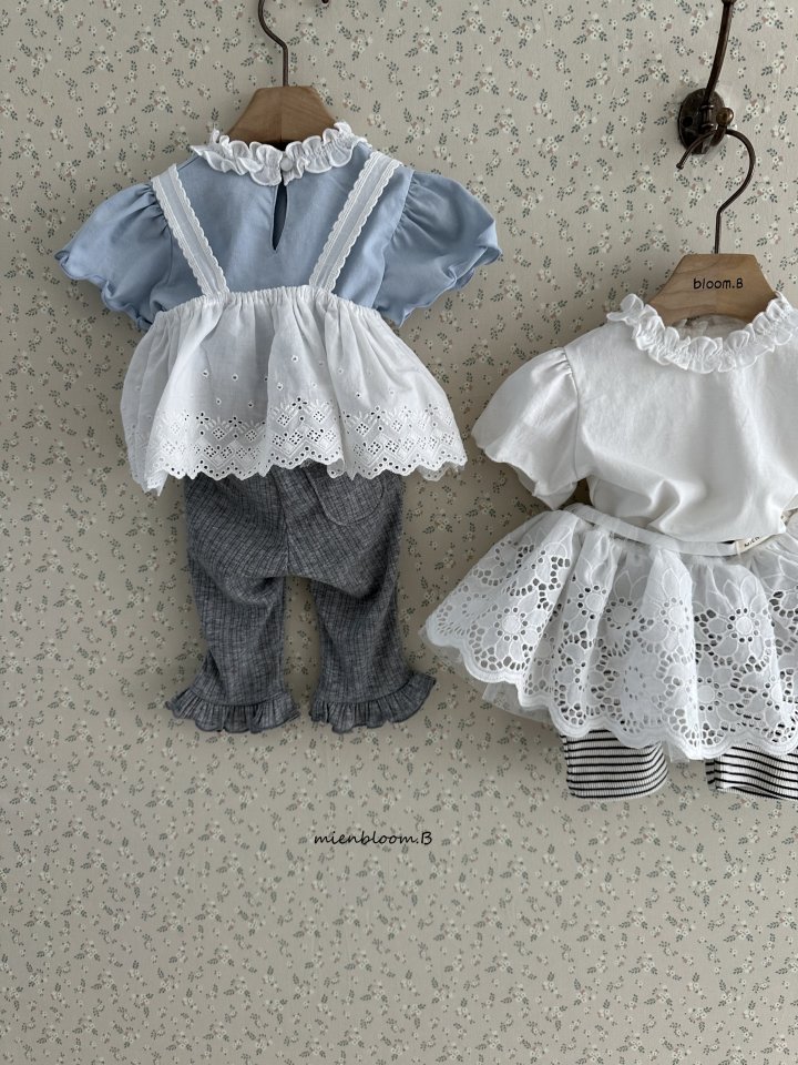 Mienbloom B - Korean Children Fashion - #discoveringself - Kids Jeze Lace Blouse - 3