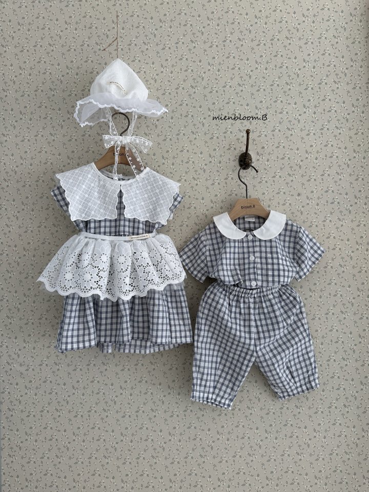 Mienbloom B - Korean Children Fashion - #fashionkids - Kids Collar Check Shirt - 8