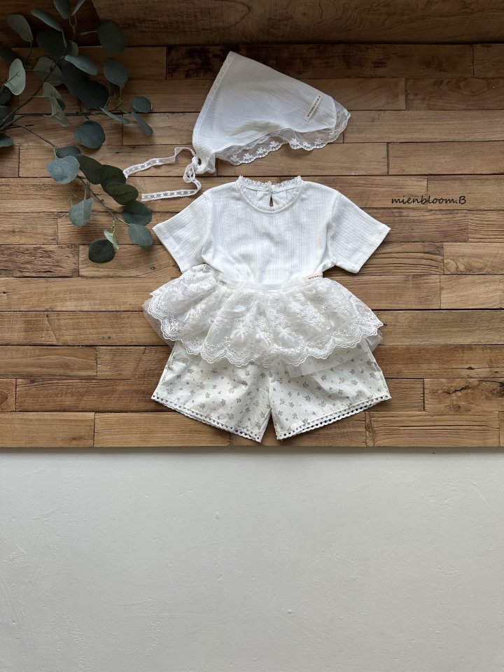 Mienbloom B - Korean Children Fashion - #fashionkids - Kids Eyelet Tee - 8