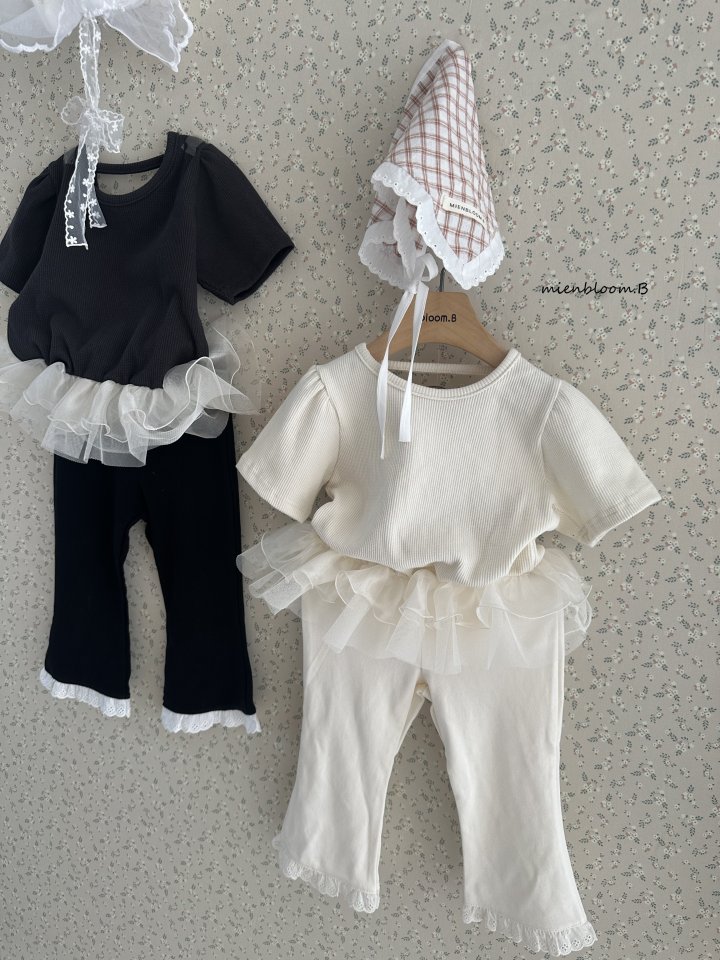 Mienbloom B - Korean Children Fashion - #magicofchildhood - Kids Waffle Sasha Tee - 10