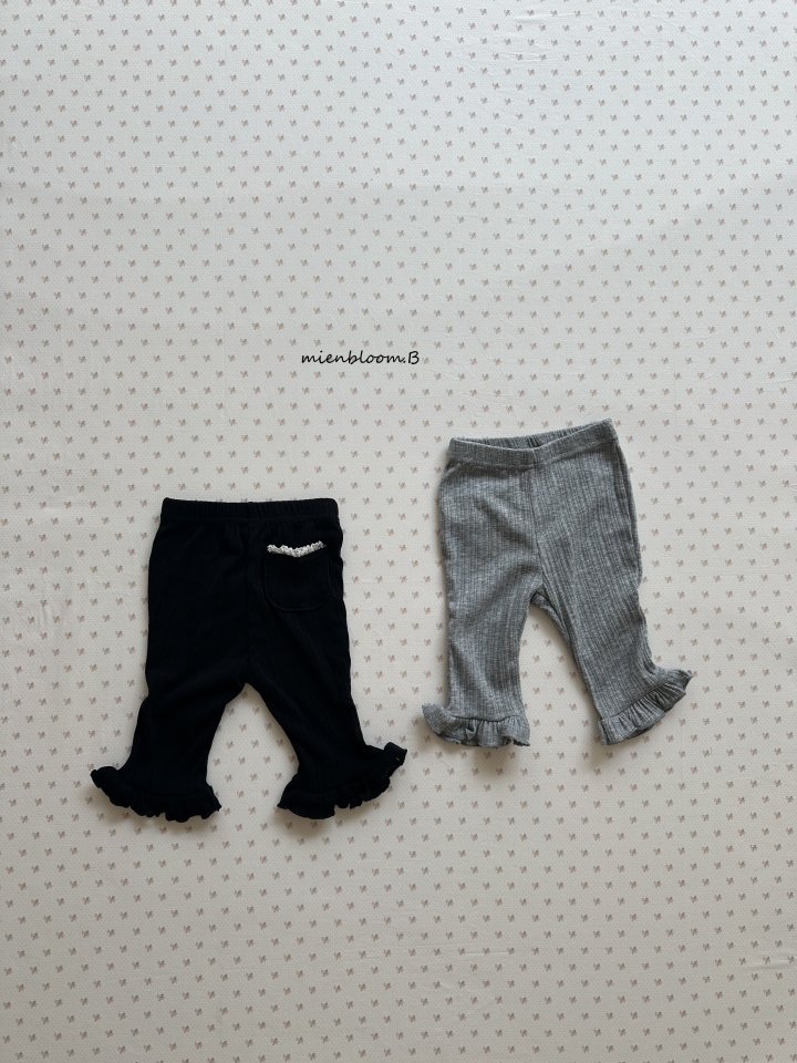 Mienbloom B - Korean Children Fashion - #littlefashionista - Kids Rib Frill Pants - 4