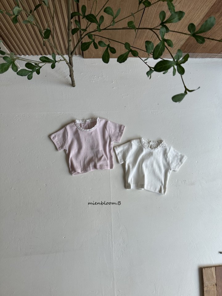 Mienbloom B - Korean Children Fashion - #prettylittlegirls - Kids Eyelet Tee - 2