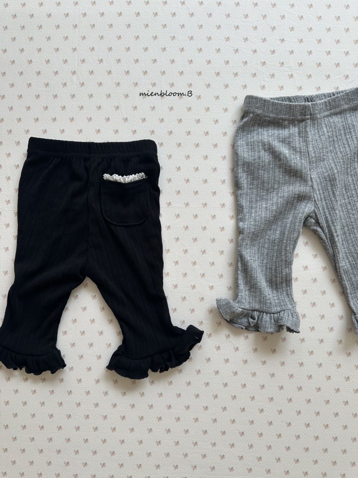 Mienbloom B - Korean Children Fashion - #prettylittlegirls - Kids Rib Frill Pants - 6