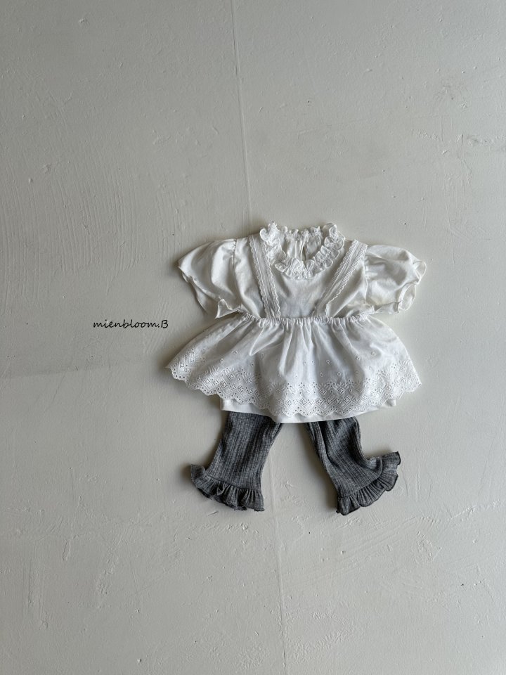 Mienbloom B - Korean Children Fashion - #todddlerfashion - Kids Rib Frill Pants - 7