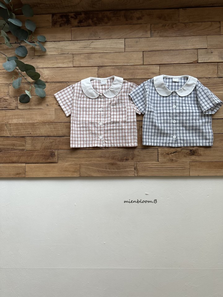 Mienbloom B - Korean Children Fashion - #toddlerclothing - Kids Collar Check Shirt - 2