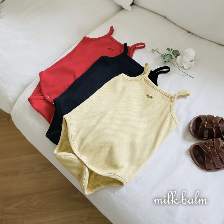 Milk Balm - Korean Baby Fashion - #smilingbaby - Heart Embroidered Suit - 4