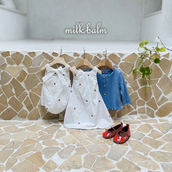 Milk Balm - Korean Baby Fashion - #babyboutique - Tulip Embroidery One-piece