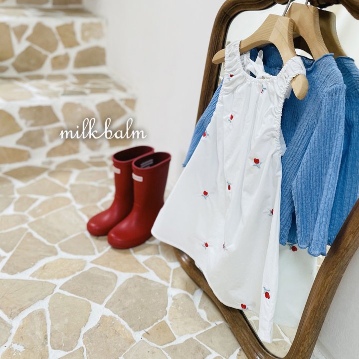 Milk Balm - Korean Baby Fashion - #babyboutique - Tulip Embroidery One-piece - 2