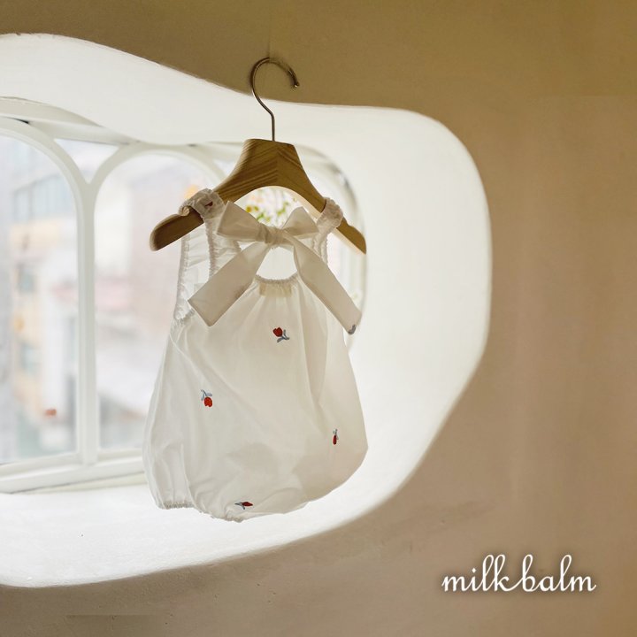 Milk Balm - Korean Baby Fashion - #babyboutiqueclothing - Tulip Embroidery Suit - 2