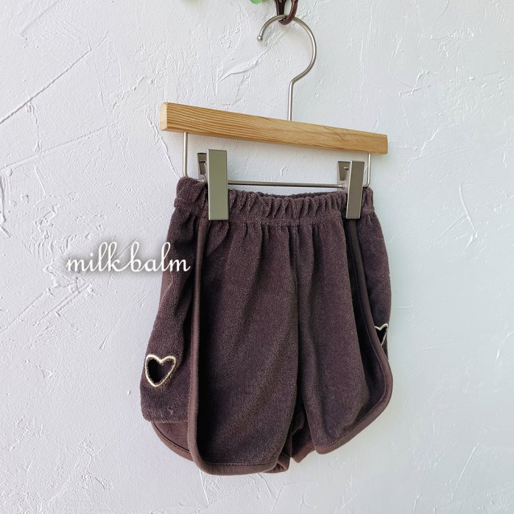 Milk Balm - Korean Baby Fashion - #babyclothing - Heart Terry Pants - 12