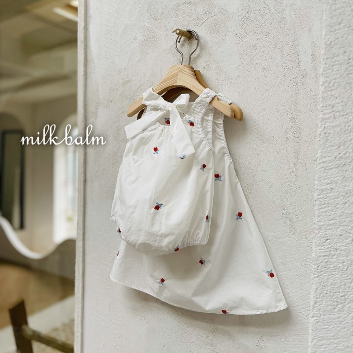 Milk Balm - Korean Baby Fashion - #babyboutiqueclothing - Tulip Embroidery One-piece - 4