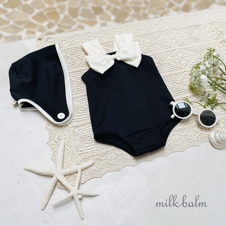 Milk Balm - Korean Baby Fashion - #babyfashion - Ribbon Swim Cap - 3