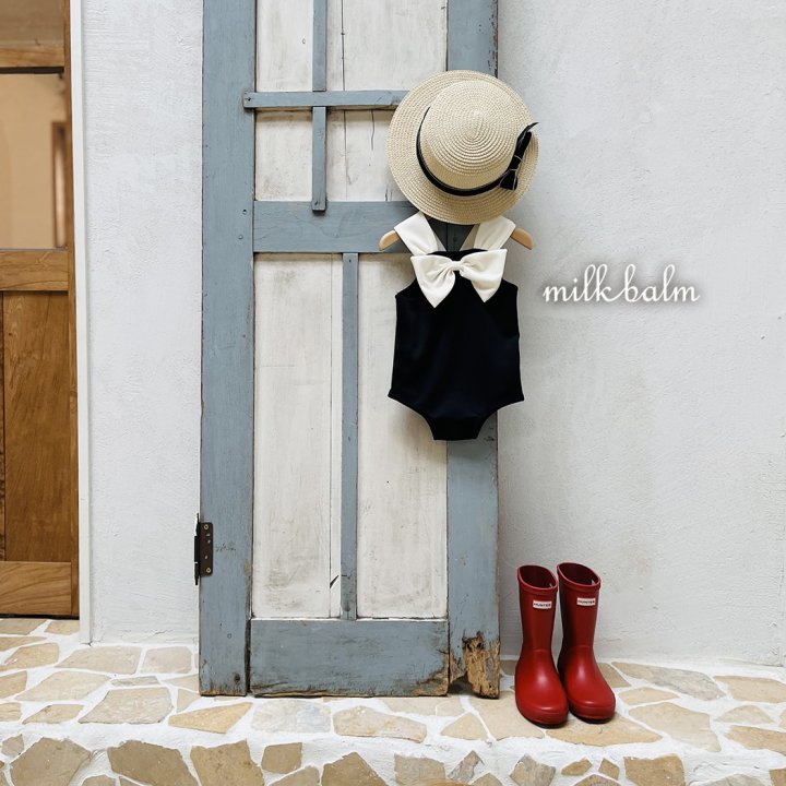 Milk Balm - Korean Baby Fashion - #babyfashion - Ribbon Swimsuit (Hat Not Included) - 2