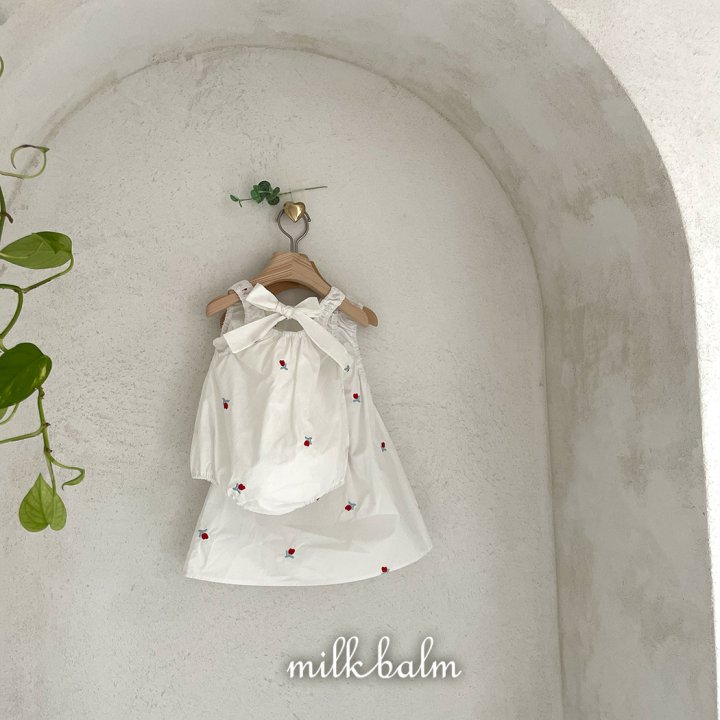 Milk Balm - Korean Baby Fashion - #babyfever - Tulip Embroidery One-piece - 6