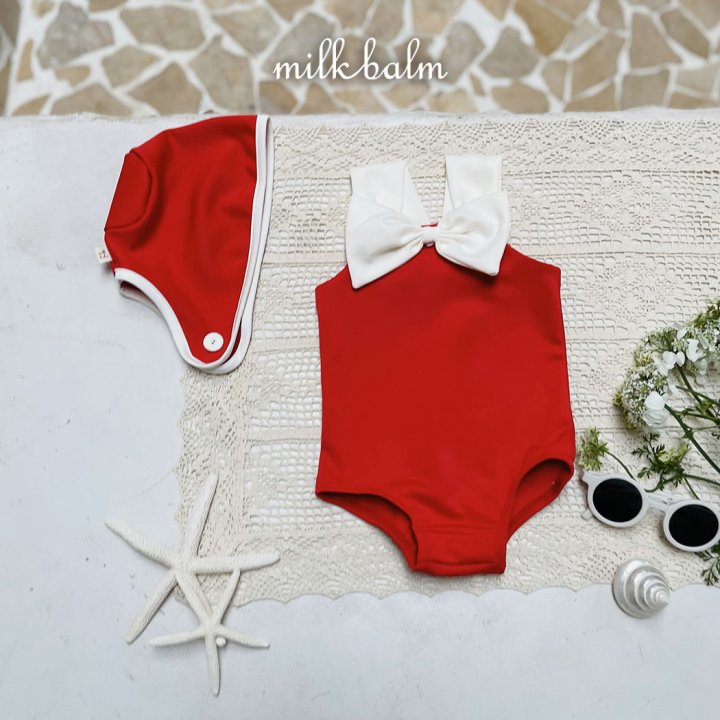 Milk Balm - Korean Baby Fashion - #babyfashion - Ribbon Swim Cap - 4