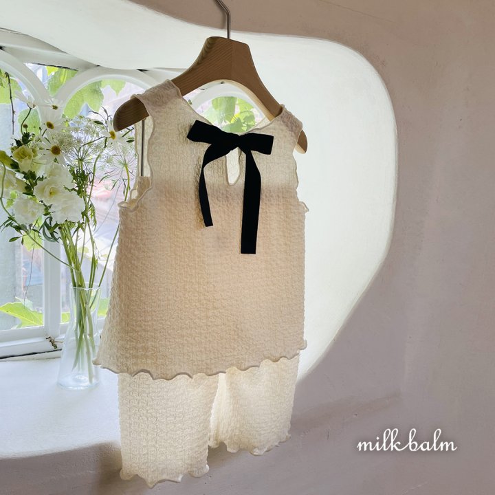 Milk Balm - Korean Baby Fashion - #babygirlfashion - Bring Sleeveless Set-up - 5