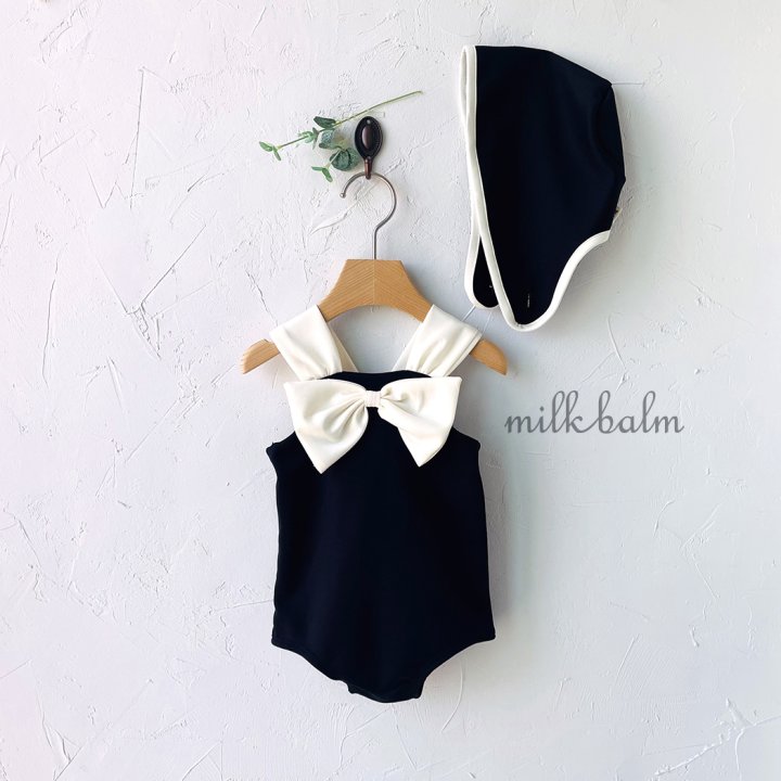 Milk Balm - Korean Baby Fashion - #babygirlfashion - Ribbon Swim Cap - 5