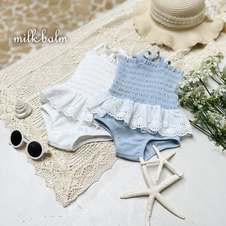 Milk Balm - Korean Baby Fashion - #babygirlfashion - Daisy Swimsuit (Hat Not Included) - 2