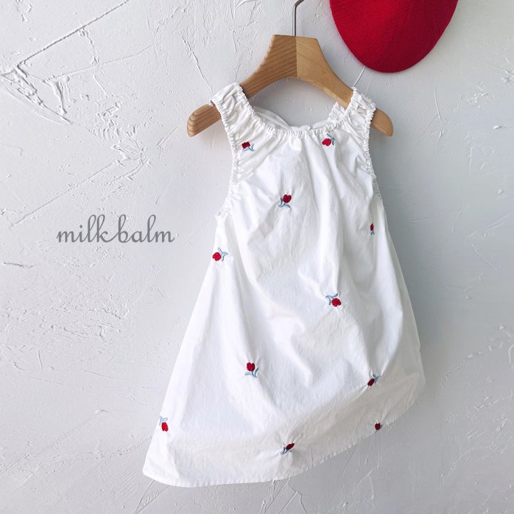 Milk Balm - Korean Baby Fashion - #babylifestyle - Tulip Embroidery One-piece - 8