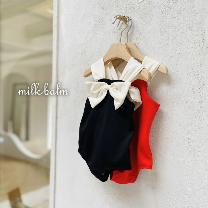 Milk Balm - Korean Baby Fashion - #babylifestyle - Ribbon Swimsuit (Hat Not Included) - 5