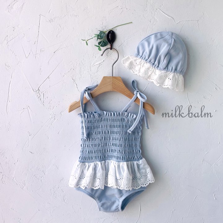 Milk Balm - Korean Baby Fashion - #babygirlfashion - Daisy Swim Cap - 4