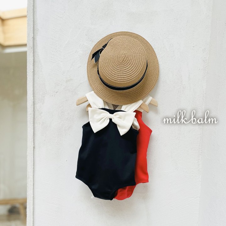 Milk Balm - Korean Baby Fashion - #babyoninstagram - Ribbon Swimsuit (Hat Not Included) - 6