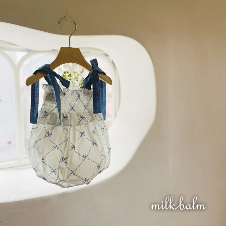 Milk Balm - Korean Baby Fashion - #babyootd - Glen Shirred Suit - 6
