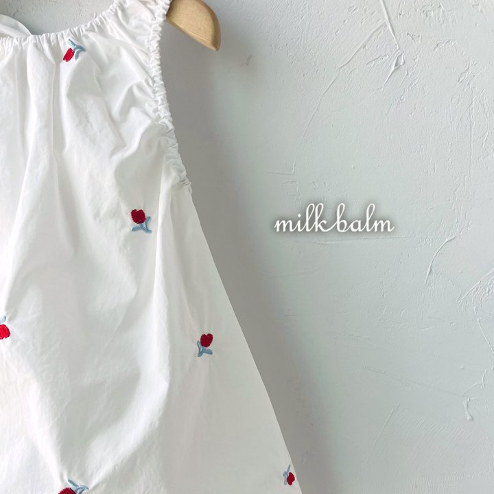 Milk Balm - Korean Baby Fashion - #babyootd - Tulip Embroidery One-piece - 10