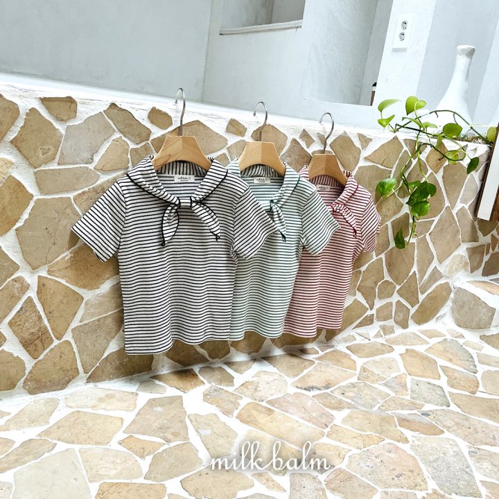 Milk Balm - Korean Baby Fashion - #babyoutfit - Milk Sailor Tee - 5