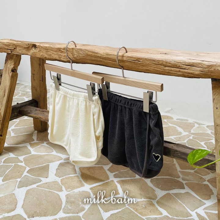 Milk Balm - Korean Baby Fashion - #babyootd - Heart Terry Pants - 4