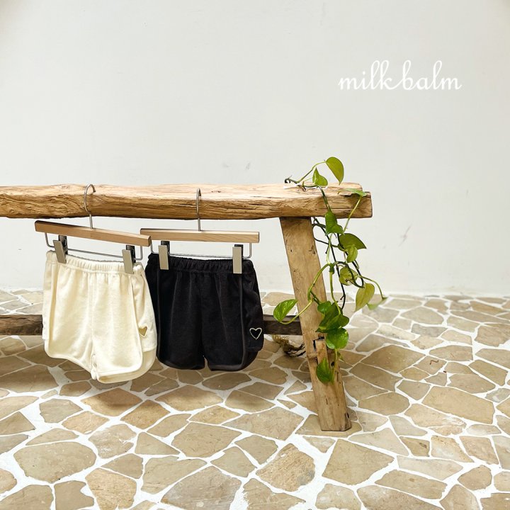 Milk Balm - Korean Baby Fashion - #babyoutfit - Heart Terry Pants - 5