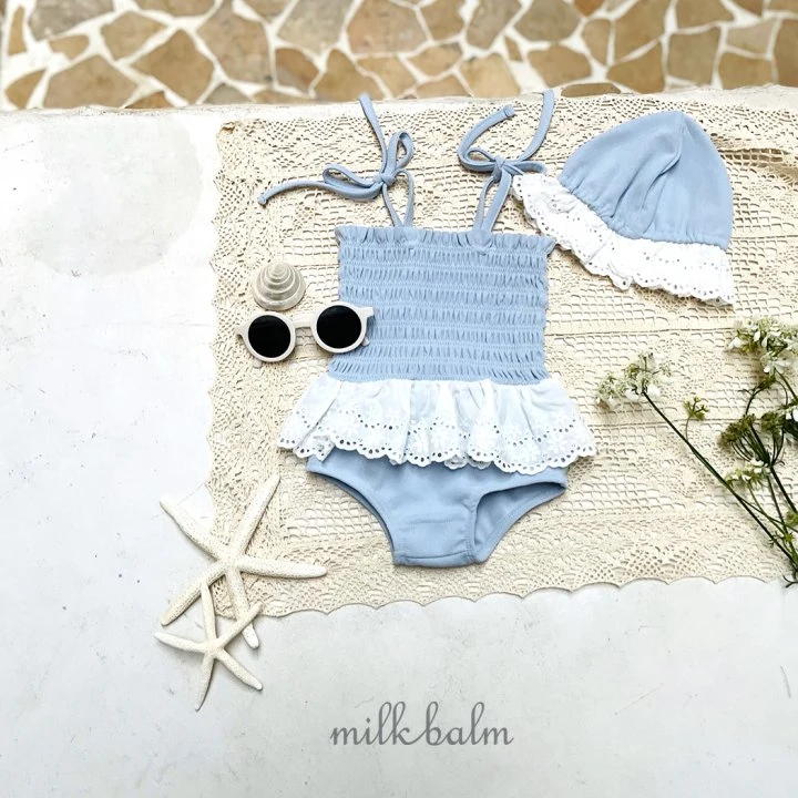 Milk Balm - Korean Baby Fashion - #babyoutfit - Daisy Swimsuit (Hat Not Included) - 7
