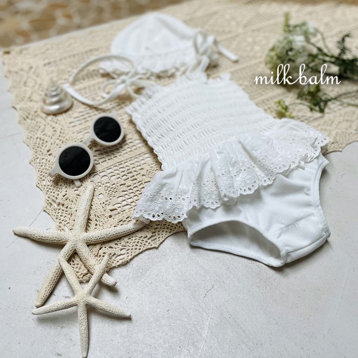 Milk Balm - Korean Baby Fashion - #babywear - Daisy Swimsuit (Hat Not Included) - 8