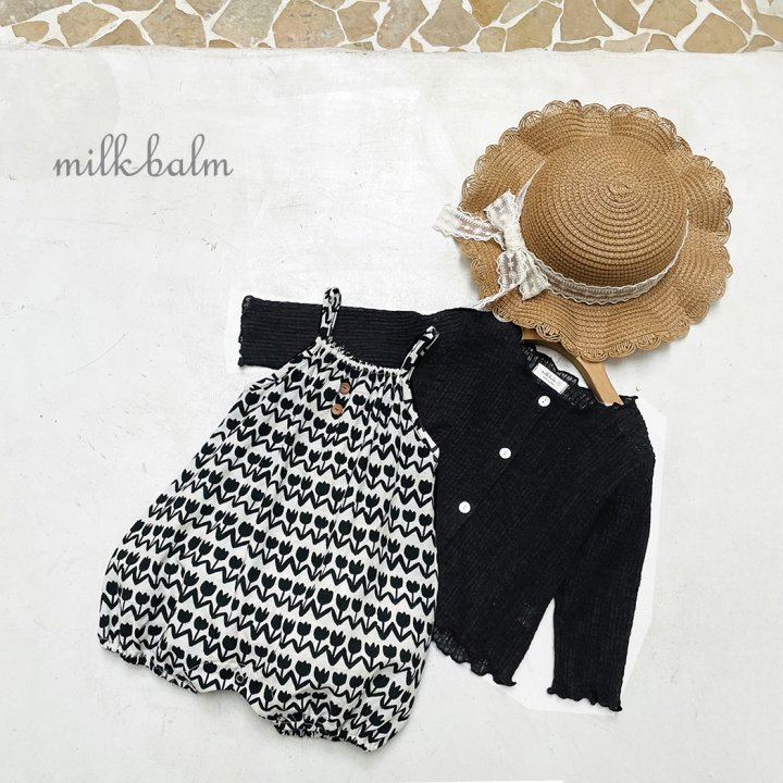 Milk Balm - Korean Baby Fashion - #onlinebabyboutique - Tulip Overalls Suit - 5