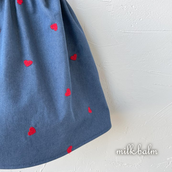 Milk Balm - Korean Baby Fashion - #babywear - Heart Overalls Skirt - 4