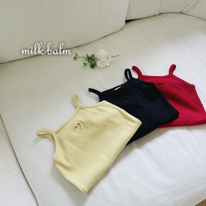 Milk Balm - Korean Baby Fashion - #onlinebabyboutique - Heart String Sleeveless - 2