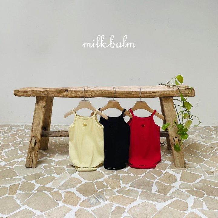 Milk Balm - Korean Baby Fashion - #onlinebabyboutique - Heart Embroidered Suit