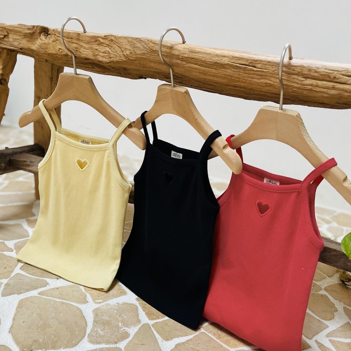 Milk Balm - Korean Baby Fashion - #onlinebabyshop - Heart String Sleeveless - 3