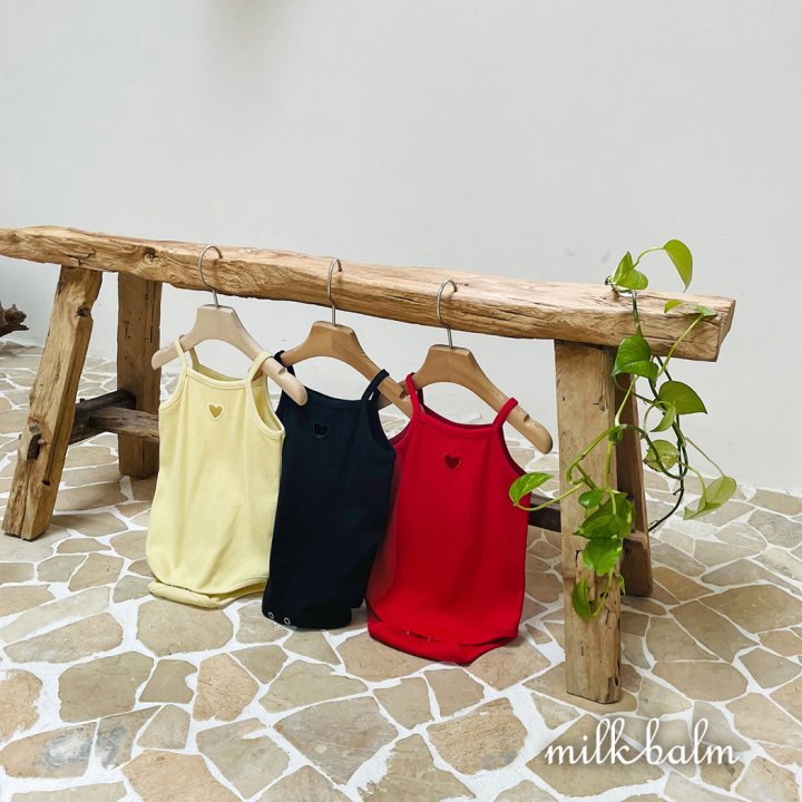 Milk Balm - Korean Baby Fashion - #onlinebabyshop - Heart Embroidered Suit - 2